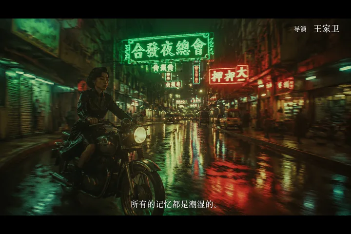 第 02 张，王家卫 / Wong Kar-wai 风格启发画面